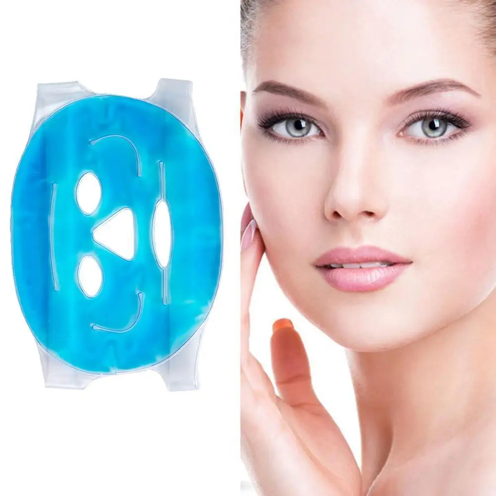 Máscara facial gelo frio máscara de gel de gelo alívio fadiga removedor