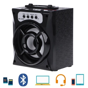 

MS-132BT Wireless Bluetooth Speaker Stereo Bass Support USB AUX LED TF FM Radio D08A