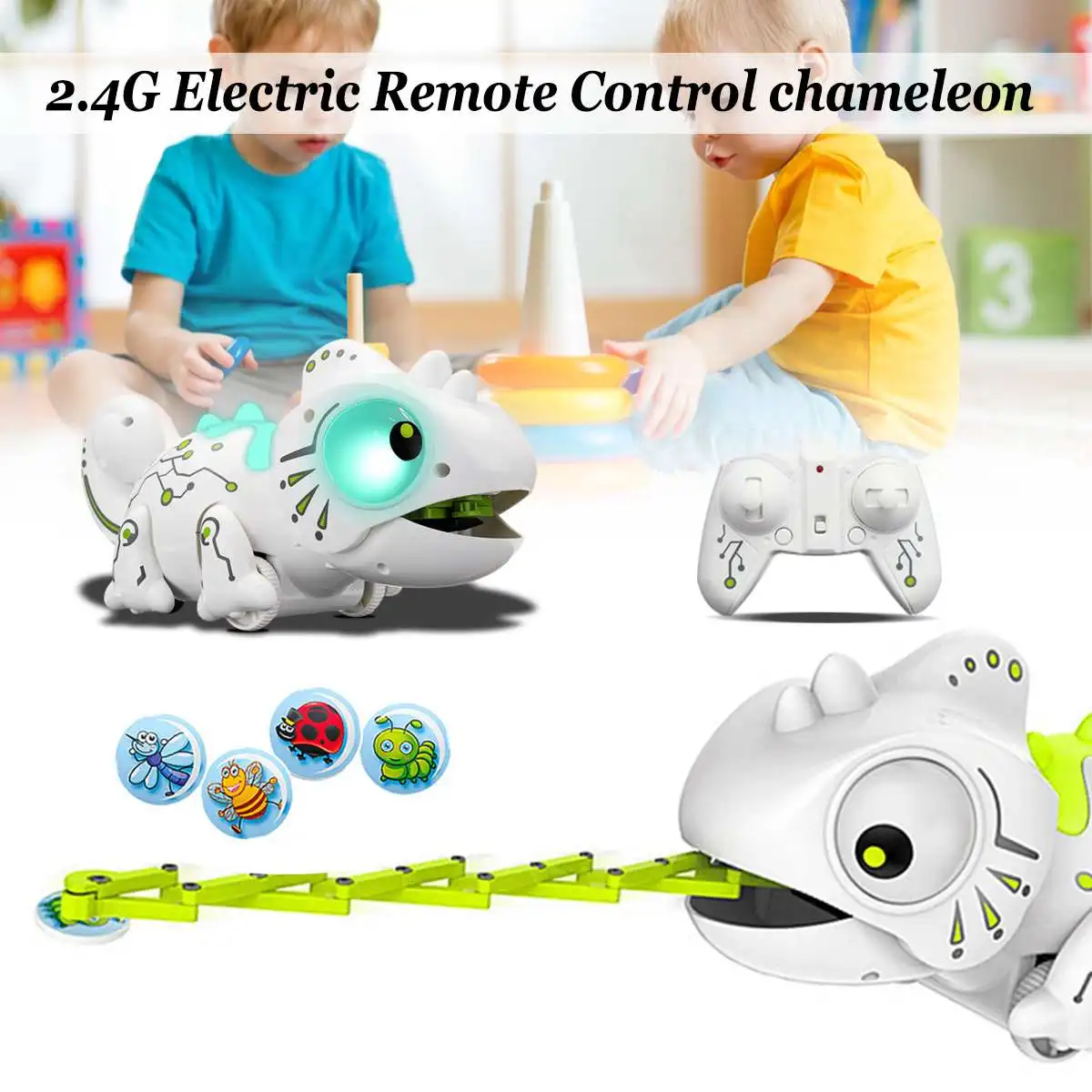 RC Хамелеон ящерица Pet 2,4G Умная игрушка робот для детей Рождественский подарок смешной игрушки дистанционное управление рептилий животные