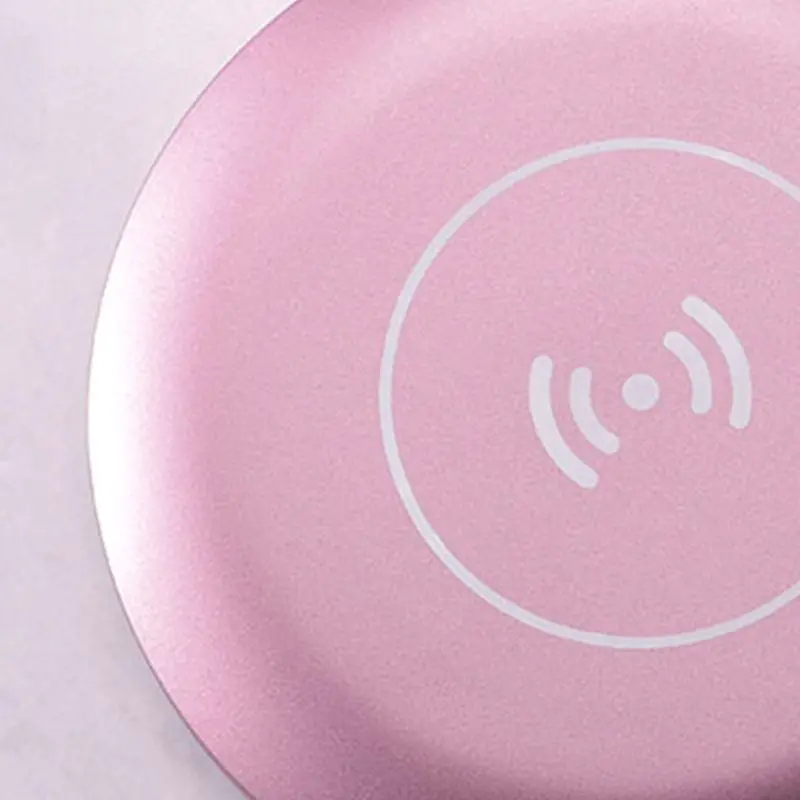 Wireless USB Charge LED Light Mini Circular Makeup Mirror Travel Cosmetic Mirror