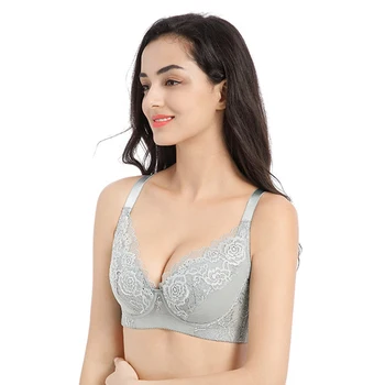 

Plus Size Bras Sexy Lace Women's Push Up Bra Lingerie Brassiere 34-40 C D Cup Ultra-thin Underwire Bralette Female Underwear