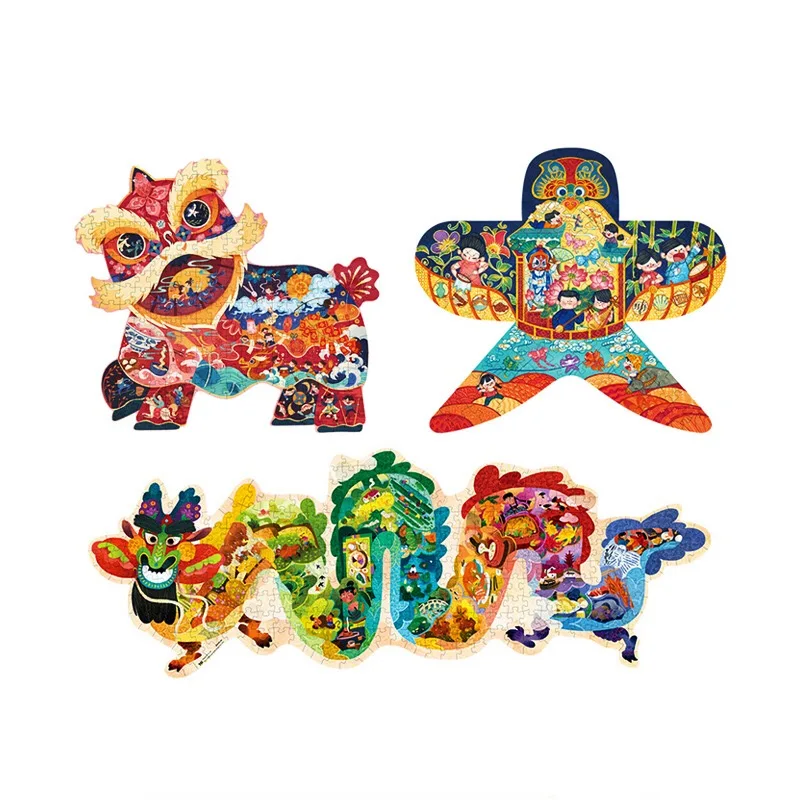 Интеллектуальная Детская игрушка в китайском стиле художественный пазл