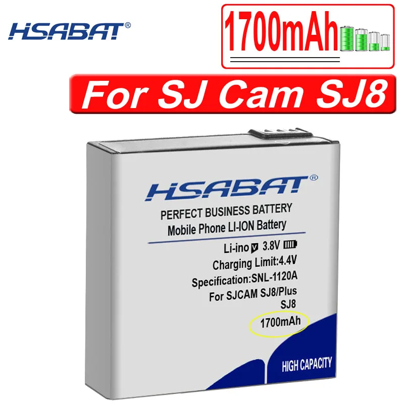 Аккумулятор HSABAT 1700 мАч для экшн-камеры SJCAM SJ8 PRO SJ Cam Plus Air | Электроника
