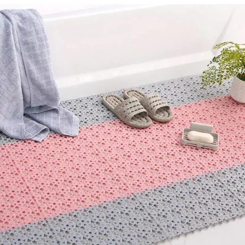 DIY комбинированный коврик для ванной Противоскользящий массажный душ ковер для сшивания коврик пазл аксессуары для ванной комнаты