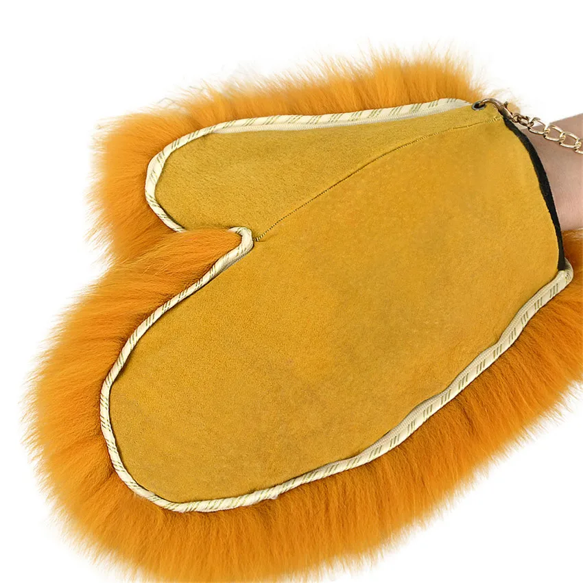 Модные брендовые зимние перчатки женские меховые перчатки с натуральным лисьим мехом женские перчатки толстые теплые меховые женские перчатки и варежки