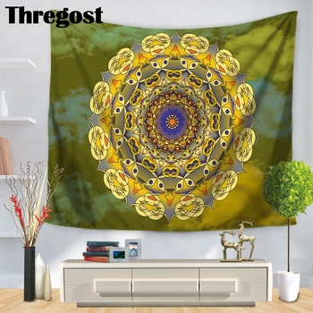 

Thregost Polyester Woven Mandala Wall Tapestry Rectangle Indian Hippie Bohemian Tapestries Wall Carpets Hanging for Bedroom