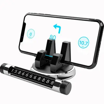 

Luminous Car Temporary Parking Card Phone Number Card Plate Car Park Stop Sign 360 Degree Rotation Auto Phone GPS Holder Stand