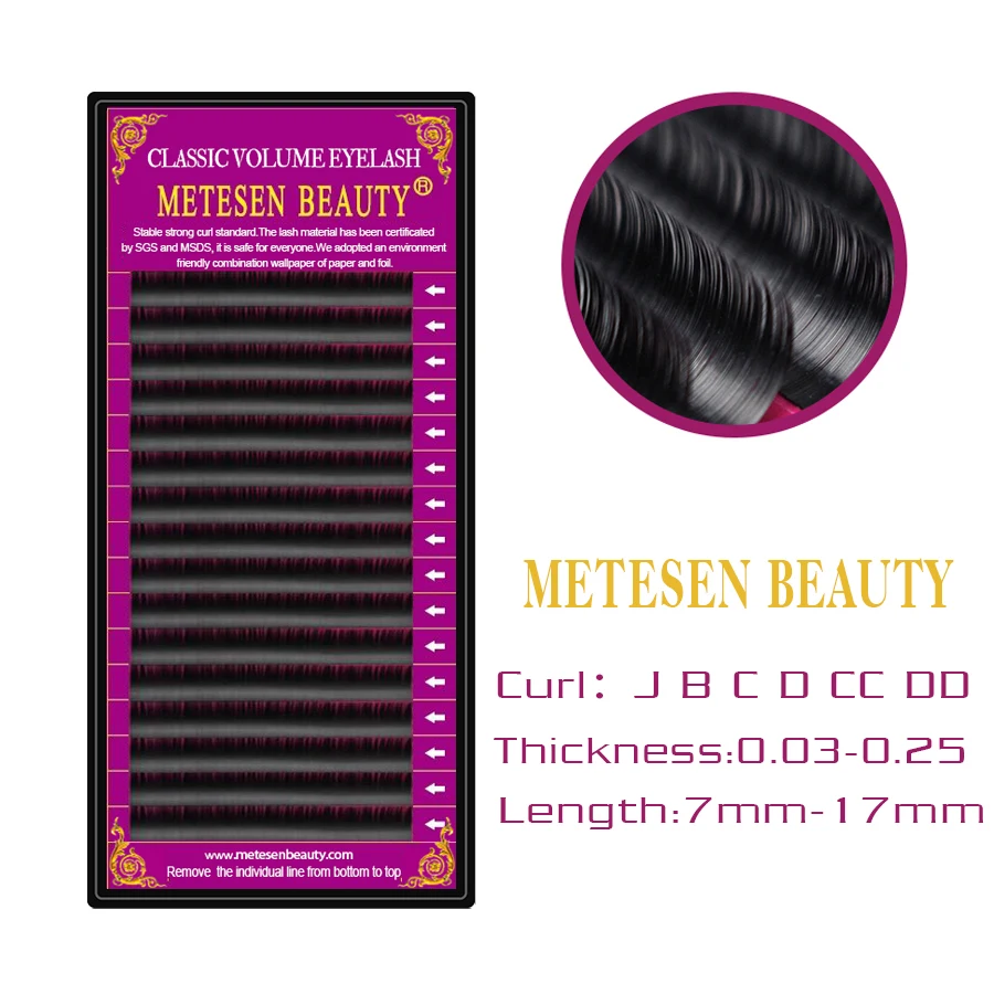 

METESEN BEAUTY 4 Trays/set 3d mink lashes bulk promium long false eyelashes Eye Lashes False Eyelashes Mink Eyelash Extension
