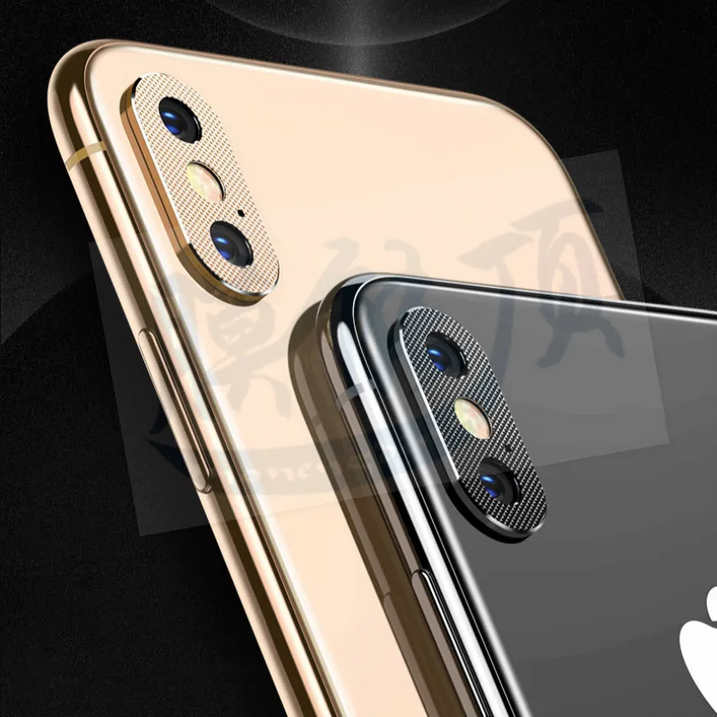 

2Pcs Metal Case Screen Protector On For iPhone XR X XS MAX Camera Lens Protector Ring Tempered Glass Anti-Scratch Len Protective