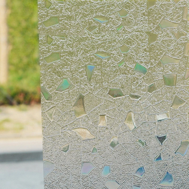 Glue-Free Privacy Frosted Opaque Window Sticker Glass Bathroom Home Decor UK