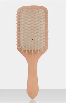 

Hot 100pcs Wood Comb Professional Healthy Paddle Cushion Hair Loss Massage Brush Hairbrush Comb Scalp Hair Care bamboo comb