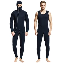 New 7MM Neoprene Wetsuit Split Wetsuit With Front Zipper To Keep Warm And Cold For Men's Underwater Hunting Snorkeling Wetsuit