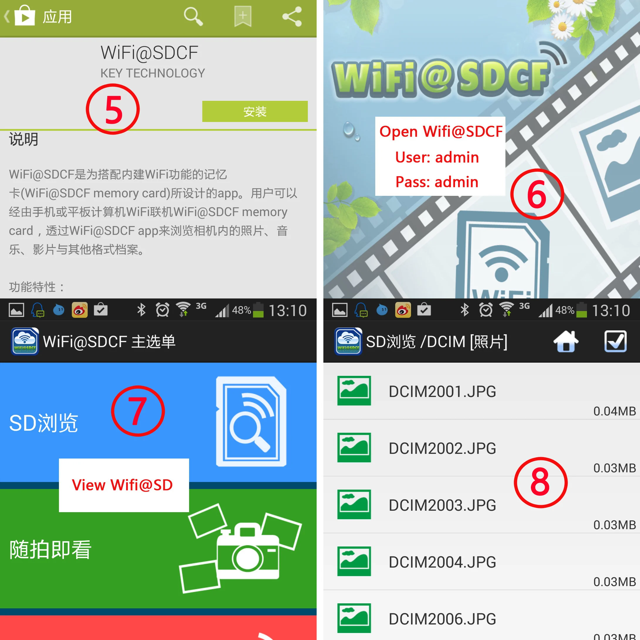 Кабель C WIFI адаптер карта памяти TF Micro SD для CF Compact Flash Card Kit цифровой