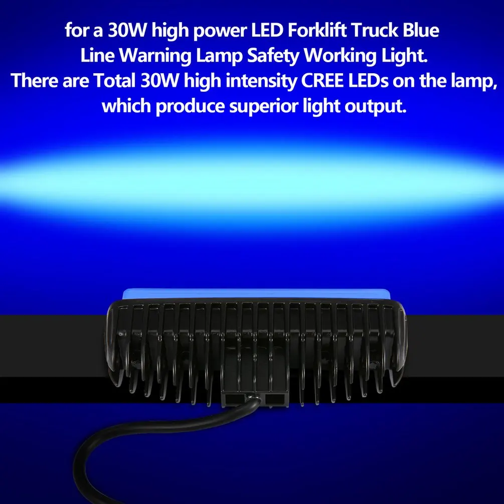 1 Set 30W LED Forklift Truck Blue/red Light Warning Lamp Safety Working Light 10-80V IP68 VTX-R18W1 enlarge