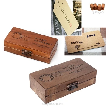 

30pcs Retro Alphabet Letter Uppercase Lowercase Wooden Rubber Stamp Set Craft S11 20 Dropship