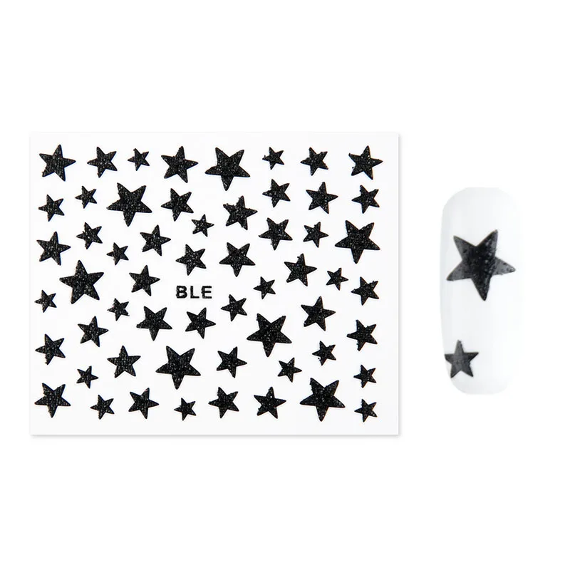 1 шт. 3D наклейки для ногтей со звездами глянцевый золотистый Серебристый наклейки для ногтей и наклейки блестящие наклейки для ногтей слайдер для фольги маникюрный слайдер для ногтей