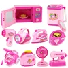 Juguetes de cocina para niños, electrodomésticos de juego de simulación, máquina de café, tostadora, licuadora, aspiradora, juguetes de cocina para niños
