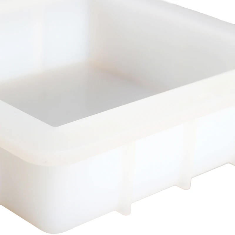 Square Silicone Soap Mold Easy Removal White Handmade Loaf Mould
