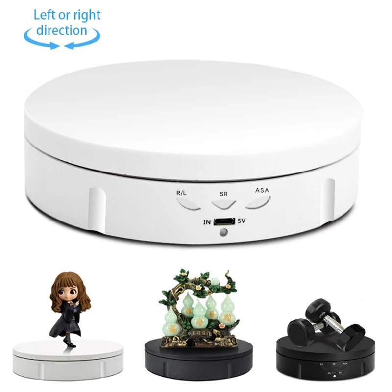 Smart Charging Rotary Table 360° Multi-angle Noiseless Rotation Display Stand Studio Shooting Photo Props Photography Turntable |