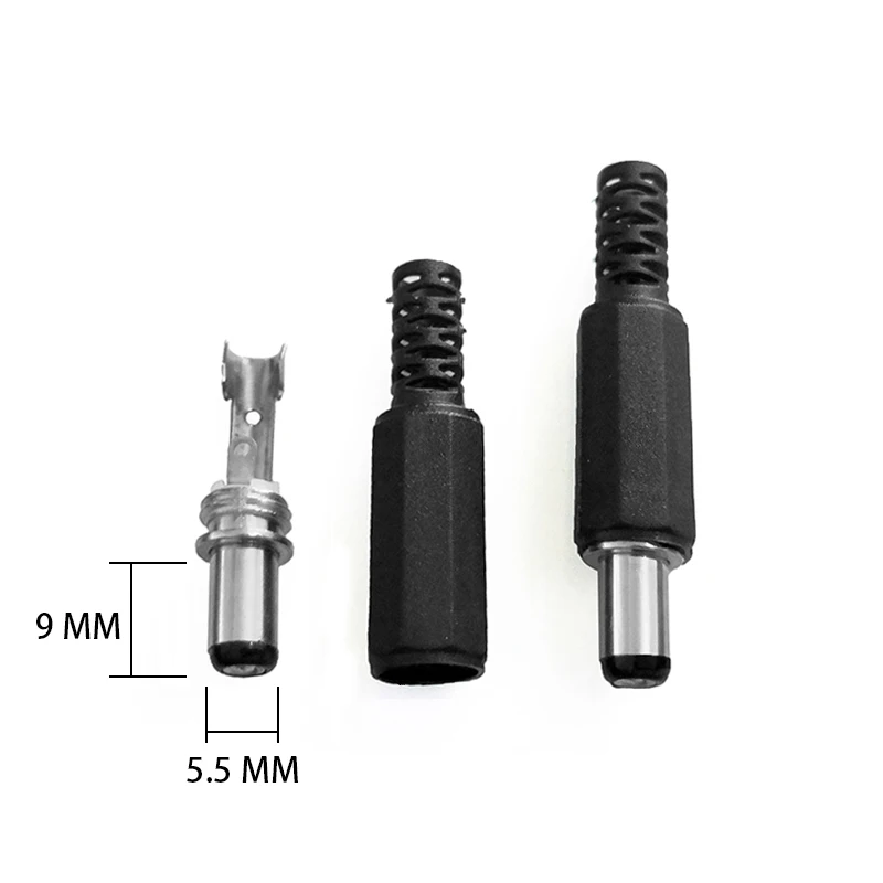 DC 5.5x2.1 Power Wire Connector Conjunto Feminino Plug Cable Waterproof Jack Tomada Electrico 5.5x2.5 Interface Socket Conector