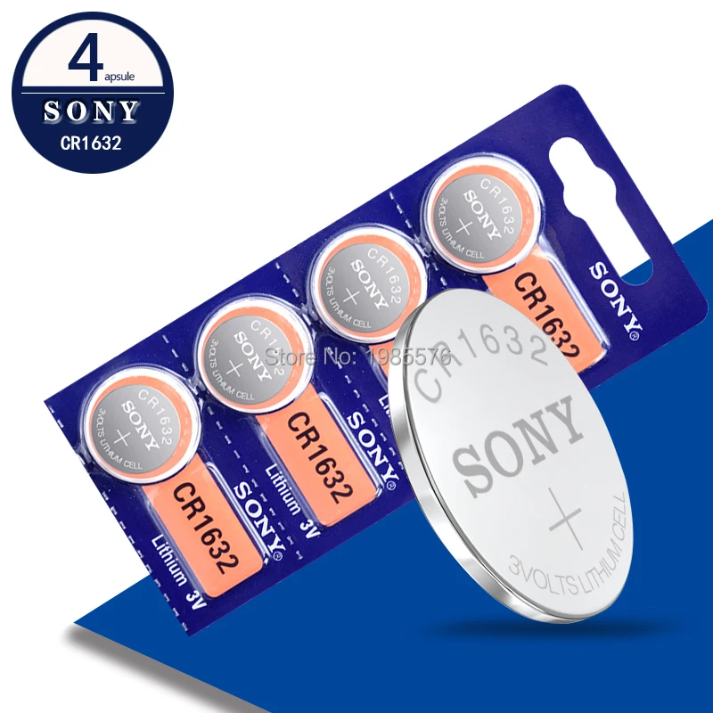 4 Uds para SONY Original CR1632 CR 1632 ECR1632 DL1632 KCR1632 LM1632 3V Pila de Botón de Litio pilas para juguetes reloj