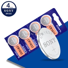 4 шт., Литиевые Батарейки для SONY CR1632 CR 1632 ECR1632 DL1632 KCR1632 LM1632 3 в