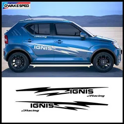Racing Sport Stripes Car Both Side Body Decor Sticker For SUZUKI-IGNIS Auto Door Vinyl Decals Exterior Accessories (5)_副本