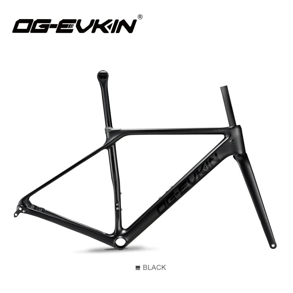 US $499.84 OGEVKIN CF025 T1000 Carbon Road Bicycle Frame Disc Brake UD BB86 Road Bike Frame Disc Di2 Fork Clamp XS S M L 118112