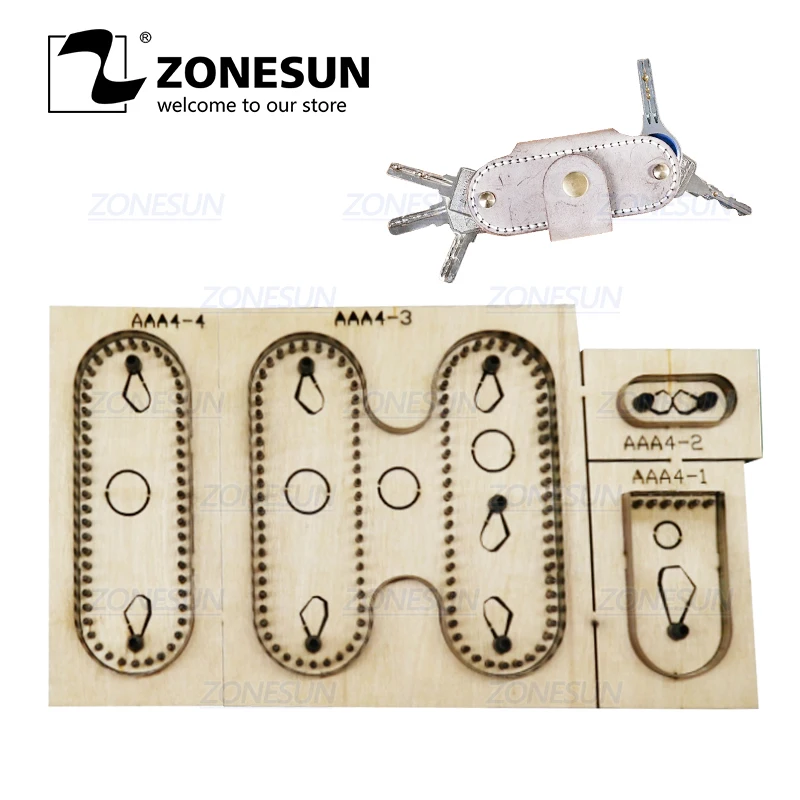 ZONESUN индивидуальные кожаные брелоки для высечки для ручной работы брелок для ключей висячие украшения резка кликер высечки стальная высечка