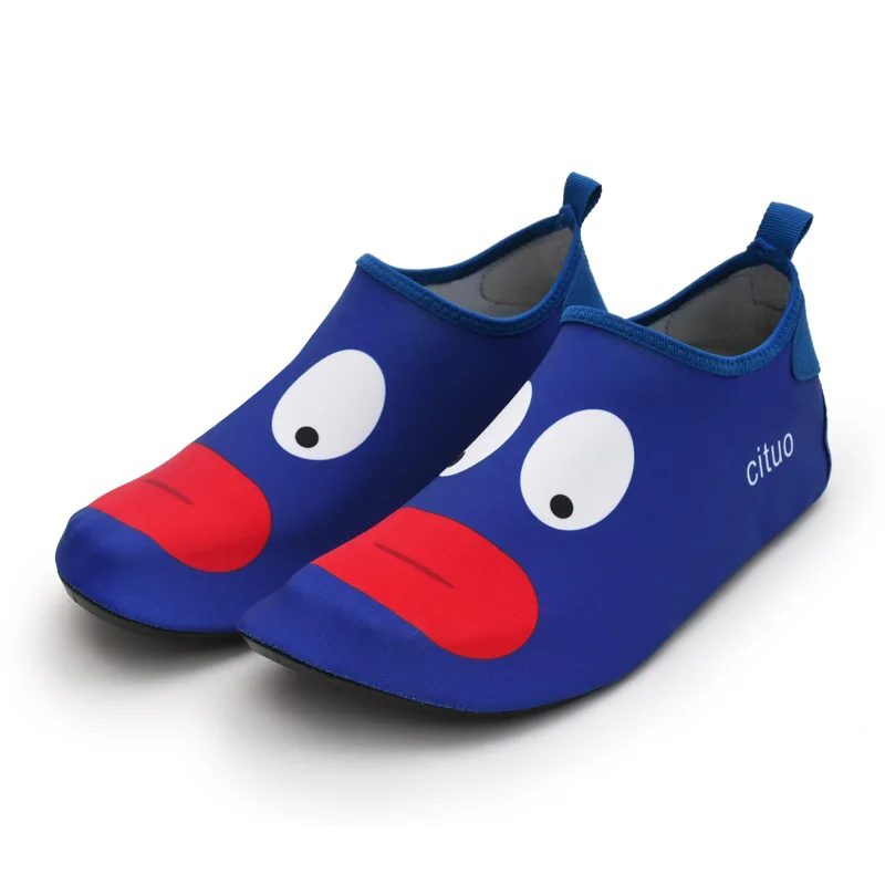 Детская водонепроницаемая обувь для плавания детские быстросохнущие нескользящие носки с милым рисунком краба, акулы, для пляжа, бассейна, мягкая обувь - Цвет: 16