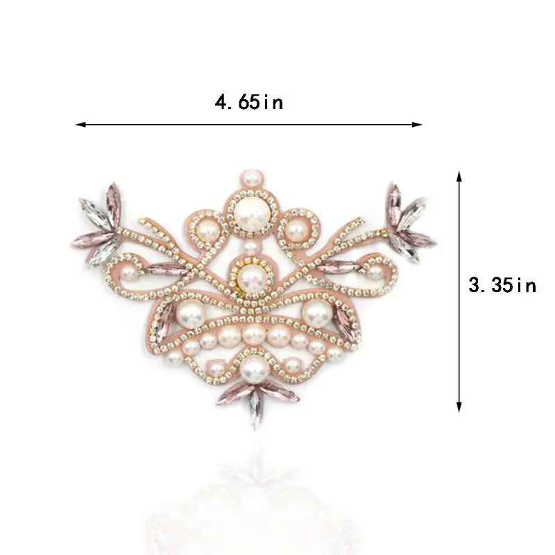 Artificial Pearl Bridal Shoe Flower DIY Rhinestone Wedding Party Shoes Accessory A69C