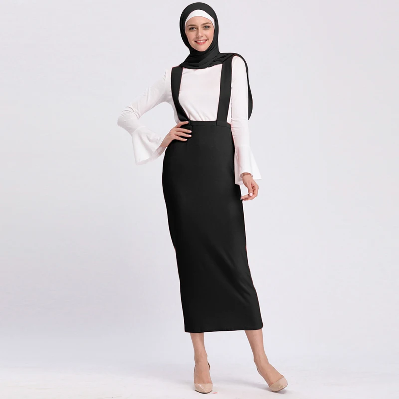 Vestidos abaya Дубай Ислам Арабский длинный подтяжки юбка подтяжки мусульманский хиджаб платье Абая для женщин турецкая исламская одежда