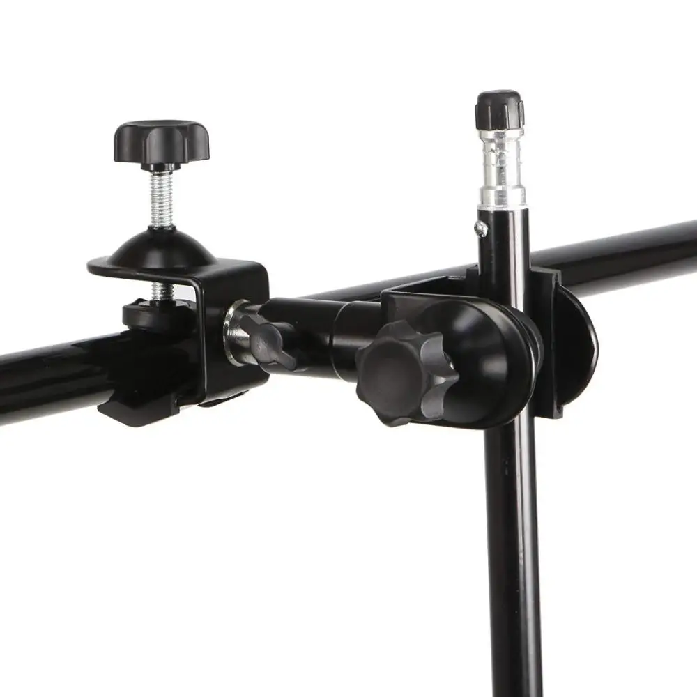 C Type 2 in 1 Camera Umbrella Holder Clip Clamp Bracket Tripod Light Stand Photography 1/4 screw head Camera Light Holder