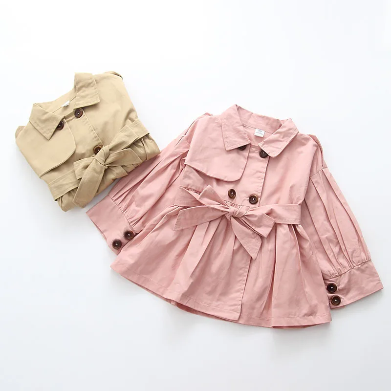 

Baby Girl Windbreaker Clothes Spring Autumn Infant Trench Coat Children Jacket Thin Style Overcoat Outerwear Clothes