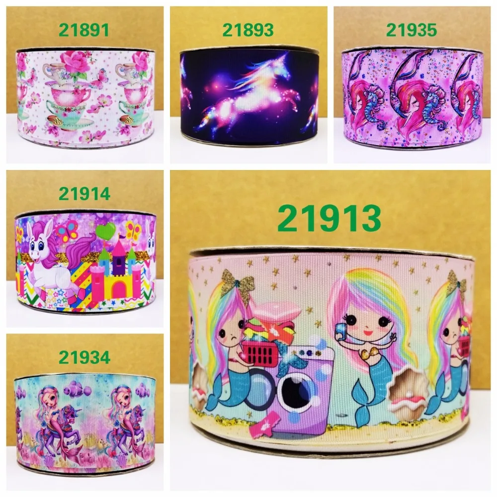 Free shipping 50 yard cartoon printed grosgrain ribbon 21935