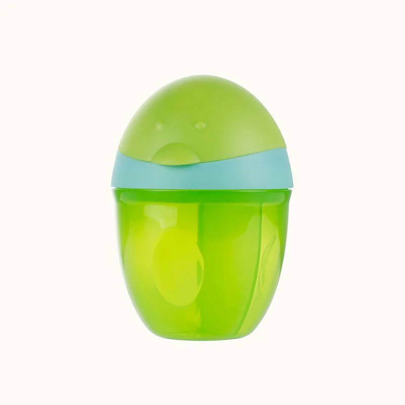 Мультяшный Пингвин детская молочная смесь коробка портативный трехслойная формула диспенсер контейнер для хранения еды миска для кормления малышей контейнер для малышей - Цвет: A green