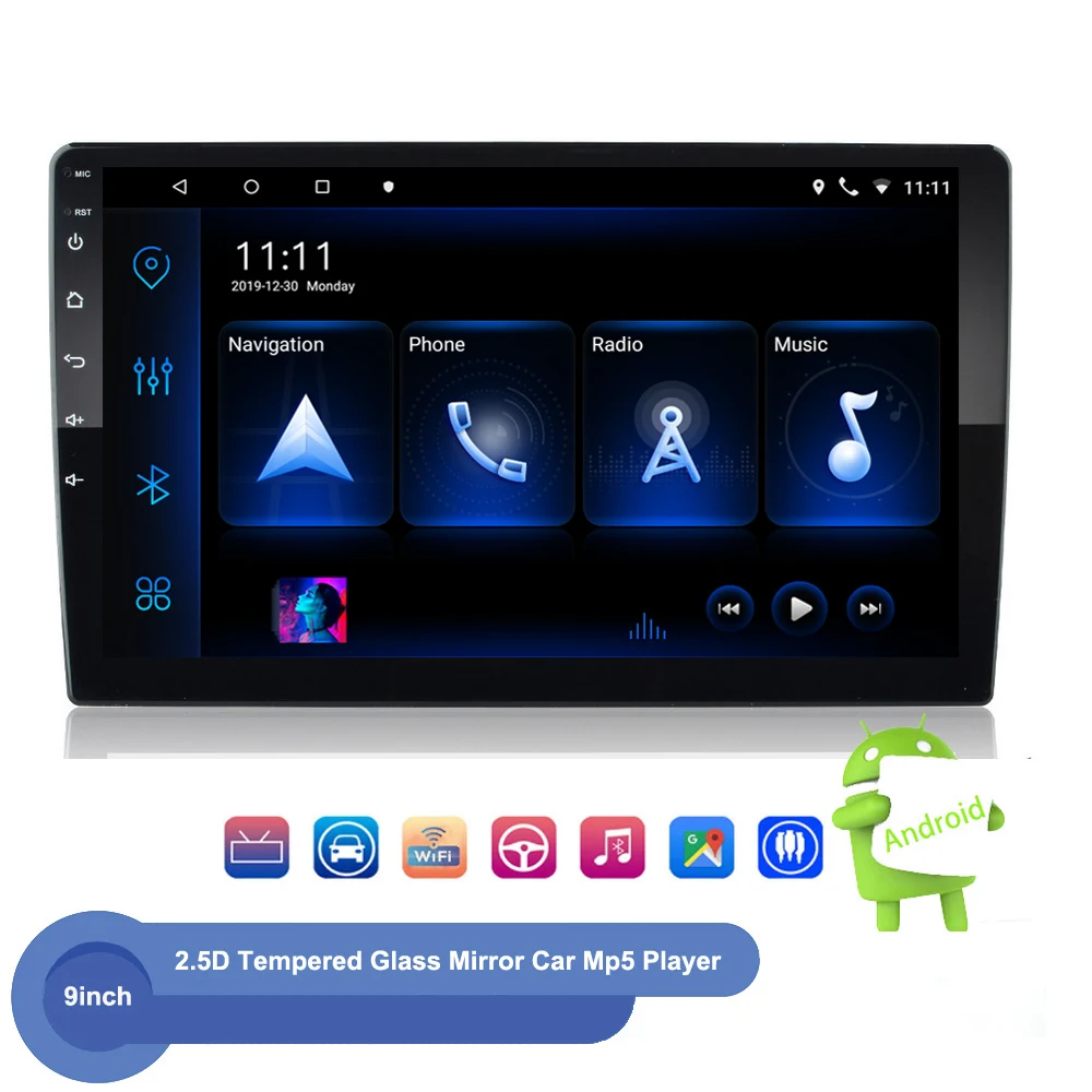 Автомобильный мультимедийный плеер 9 &quot Android 2 Din GPS навигация стерео Wi Fi Bluetooth