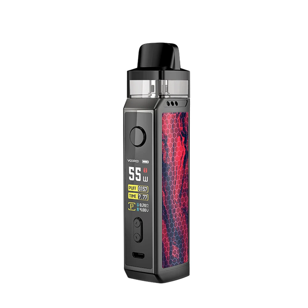 Newset!VOOPOO VINCI X kit& 0.96-inch Screen& Dual-coil System Vape Kit Powered by Single 18650 Battery Vapor VS Vinci Mod Kit - Цвет: Scarlet