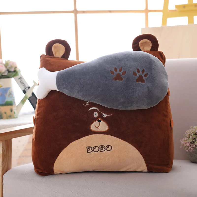 02 cushion Крутая мягкая плюшевая подушка в виде медведя три в одном квадратном стиле, мягкие подушки в подарок для друга - Цвет: 02 cushion