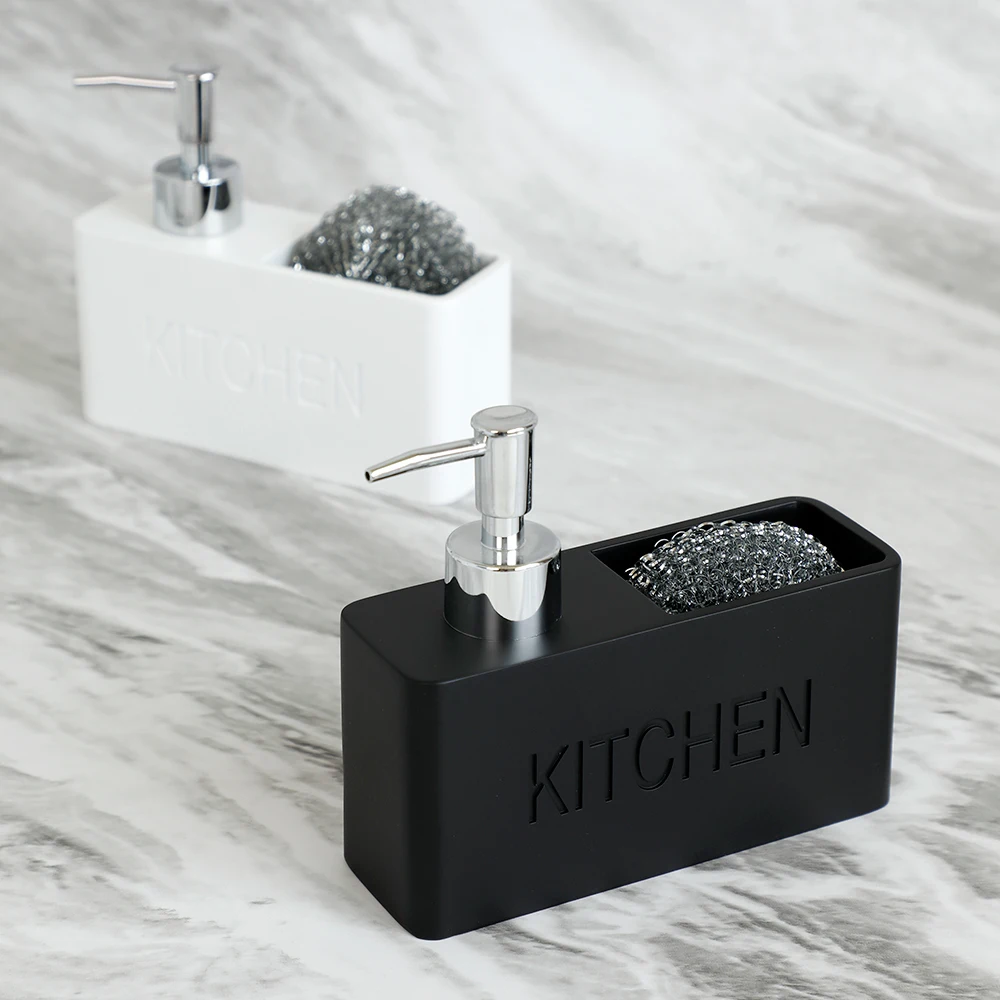 Moderne küche zubehör Seife Dispenser Set Flüssigkeit hand seife dispenser pumpe flasche pinsel Hält und Speichert Schwämme Wäscher