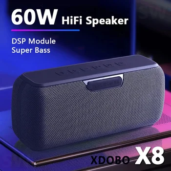 

Portable Bluetooth Speaker 60W Big Power Wireless Deep Bass Column TWS Stereo Subwoofer Music Center Boombox Soundbar TF AUX FM
