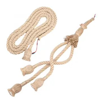 

1.5M E27 Base Vintage Hanging Hemp Rope for Light Retro Ceiling Pendant