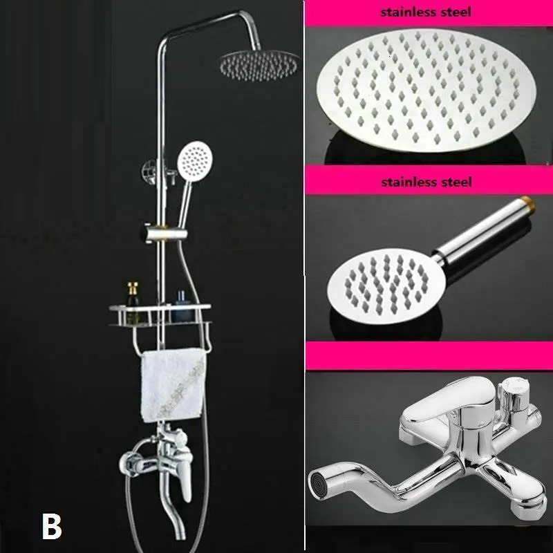 Preto Colonne De Piscina Black Duschset Prysznic Choveiro Douche Eletrico Ducha Chuveiro Do Banheiro Душевая система для ванной комнаты