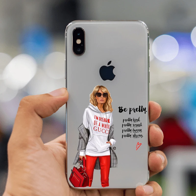 VOGUE queen Princess женский силиконовый чехол для телефона boss coffee из ТПУ для iphone 11 11Pro 5C 6 6S 7 8 Plus 5s 5 SE X XR XS Max