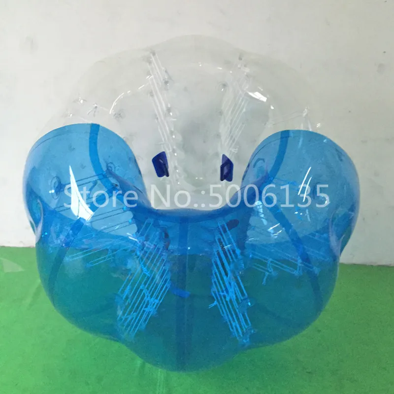 half blue 6 шт.(два цвета+ 1 насос) заводская цена человека 1,5 м надувной бампер мяч, пузырь футбол, пузырь футбол для продажи - Цвет: half blue