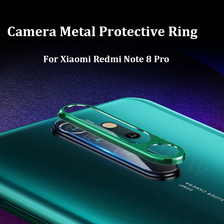 Металлическое кольцо для объектива камеры Xiaomi Redmi Note 8 9 Pro из закаленного стекла