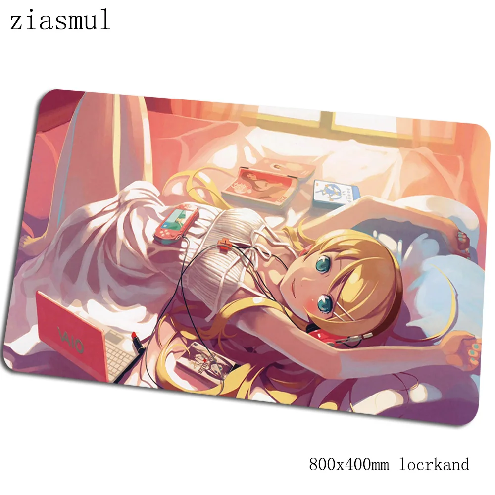 Kawaii коврик для мыши 80x40 см игровой коврик для мыши с изображением аниме популярный офисный ноутбук с алюминиевым корпусом стол коврик Лидер продаж padmouse игры pc gamer коврики - Цвет: Size 800x400x2mm