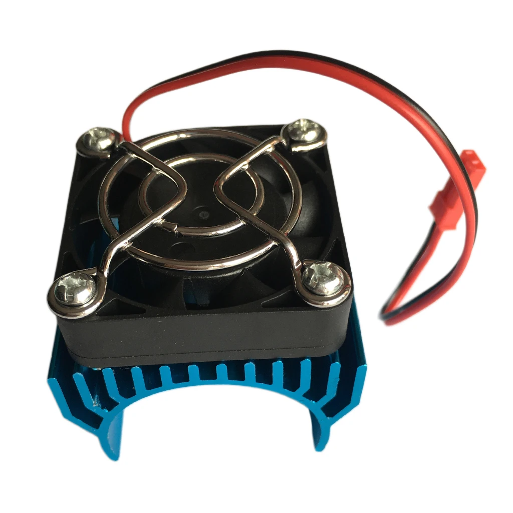 Blue 40-42mm Universal Motor Heat Sink with High Speed Cooling Fan Parts for 1:8 Scale RC Model Vehicle