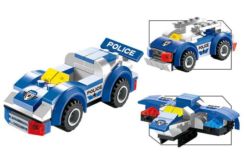 762 шт. Набор строительных блоков 8 в 1 робот самолет автомобиль городская полиция SWAT Creator Playmobil Juguetes образовательные игрушки для детей