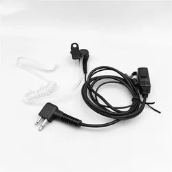 Écouteurs Radio bidirectionnel à 2 broches, casque de sécurité avec Microphone, Tube d'air, Style FBI, pour Motorola CP040 